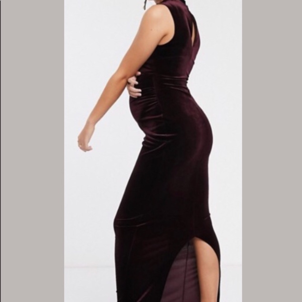 ASOS Velvet Maternity Dress (Plum, US Size 8)